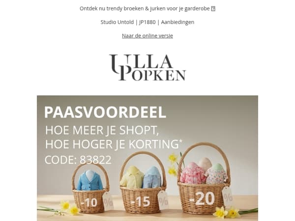 Bespaar tot 20% en shop je nieuwe favoriete looks 🛍️