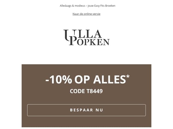 Extra besparen: -10% op ALLES
