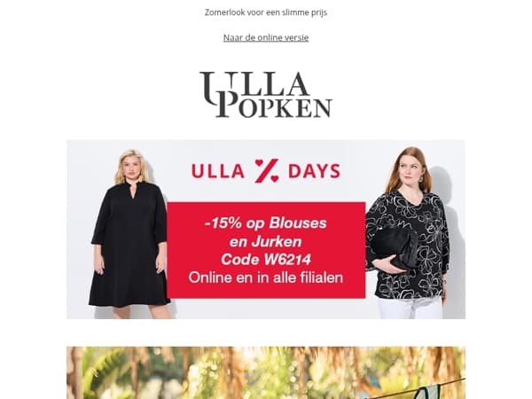 Laatste dag en laatste kans ⌛ 15% korting op blouses en jurken