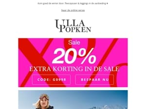 Extra korting 🔥 -20% op SALE-artikelen