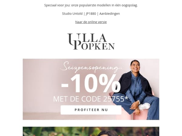 Topkorting: -10% seizoensopening-aanbieding💥