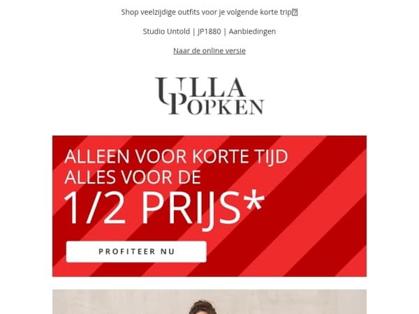 Alles voor de 1/2 prijs🌞Koffer vol stijl & kortingen