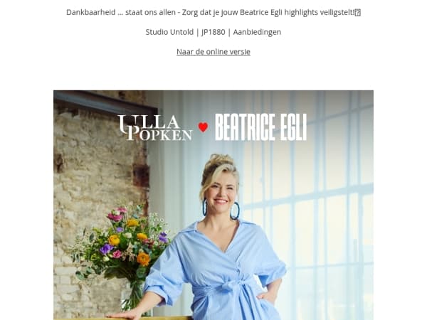 Beatrice Egli x Ulla Popken ❤️ Voor de mensen die ons vormen!