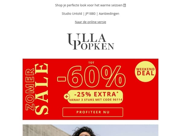 Nog even! Tot -60% + EXTRA -25% bij aankoop van 3 stuks of meer 🛒