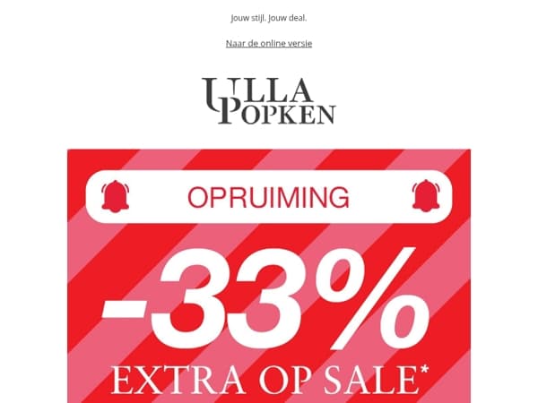 Jouw kans om dubbel te besparen: -33% korting op de sale