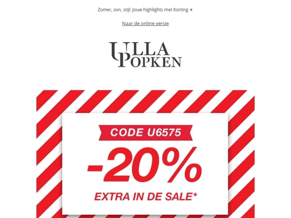🎉 - 20% EXTRA op de SALE