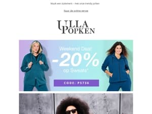 Weekenddeal 🛍️ Bespaar 20% op sweatstijlen