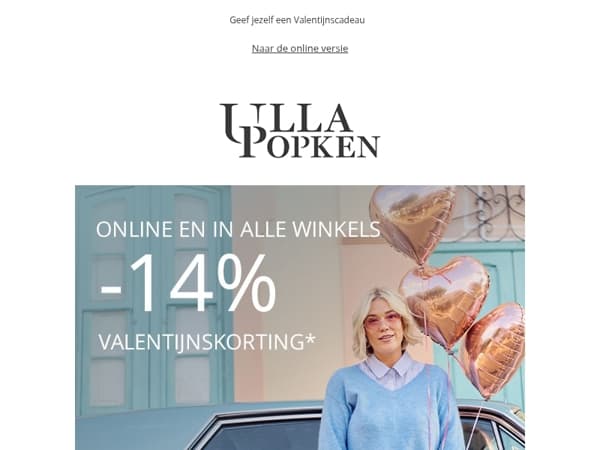 Pak nu je 14% Valentijnsvoordeel❤️‍🔥