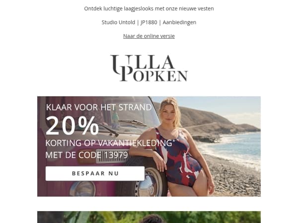 🌴 Shop vakantiestijlen met 20% korting