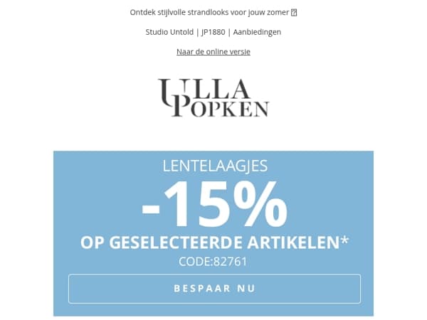 Lente laagjes nu met 15% korting 🌸
