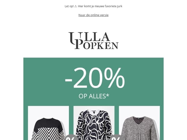 🔐 Exclusief voor jou: -20% op alles - Open je mail voor de code