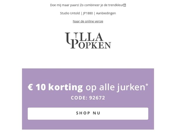 Eindigt vandaag ⏳ € 10 korting op elke jurk!