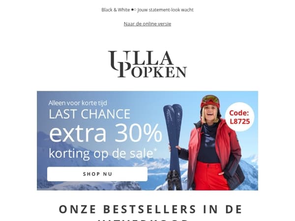 LAST CHANCE: - extra 30% korting op de sale🎯