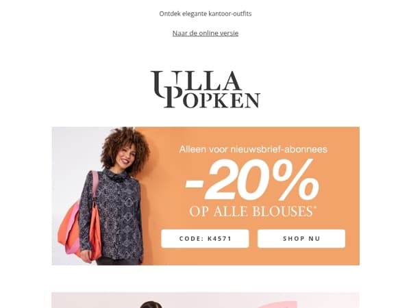 Wees er snel bij 🛑 20% korting op alle blouses