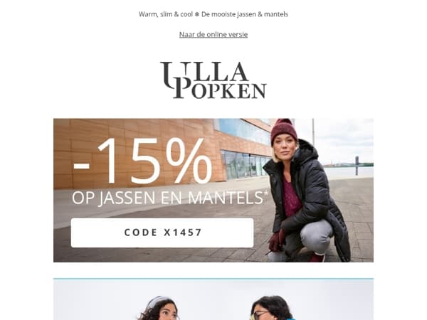 Jouw winterlook 🧥 Pak -15% korting op jassen & mantels