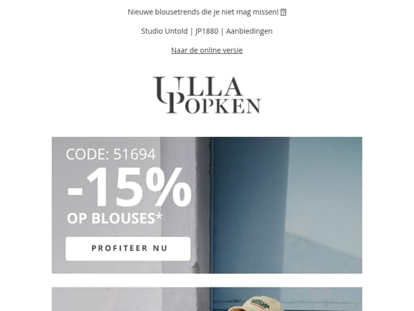 Shop nu met 15% korting op luchtige lenteblouses ✨