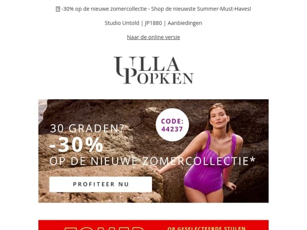 Vandaag: geselecteerde stijlen voor de halve prijs 💸