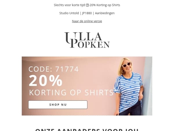 Voor jou: -20% Korting op Shirts 😱