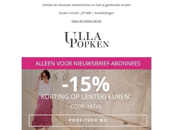 Shop nu 15% korting op lentekleuren 🌿