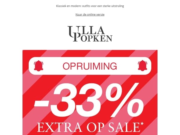 💥 Opruiming: -33% EXTRA korting op Sale 