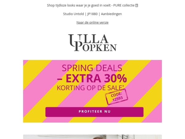 Verlengd! Extra -30% korting op de sale - Shop nu & bespaar🔥