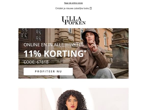 11% korting + geniet van nieuwe kantooroutfits