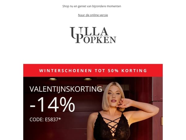Bespaar 14% & ontdek lingerie voor verleidelijke momenten 🔥
