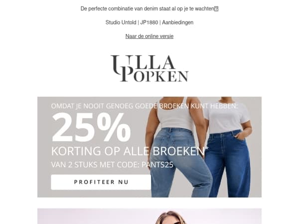 ⚡ Nog maar even: 25% korting bij aankoop van twee spijkerbroeken