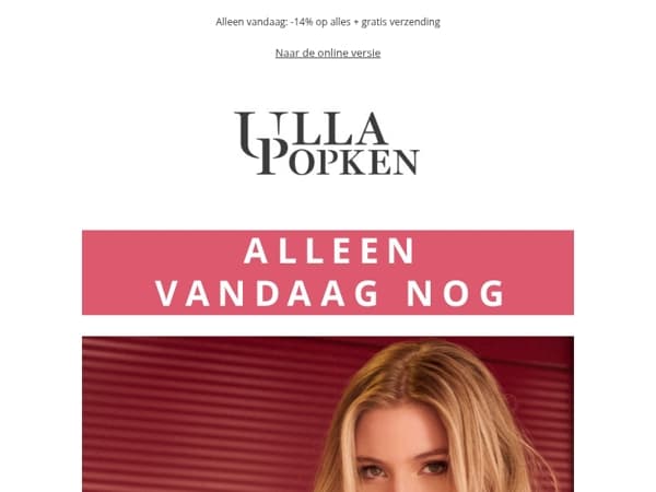 De countdown is begonnen: -14% op alles + gratis verzending🚨