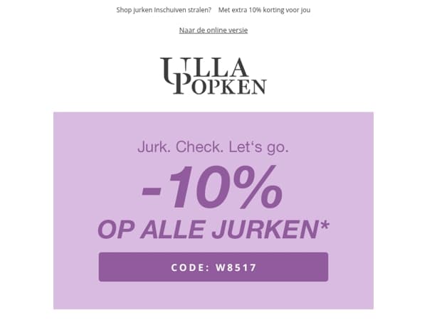 Eindigt vandaag ⏳ -10% korting op jurken