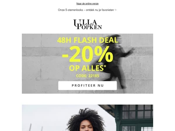 -20% op alles – maar voor korte tijd!💥