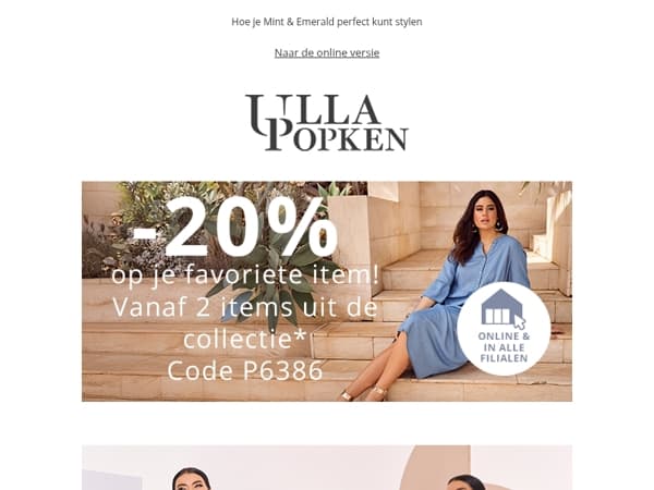 Alleen in het weekend: Favoriete item -20% korting