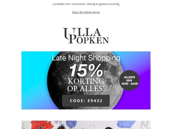 -15% op ALLES 🌟 Late Night, Big Deal