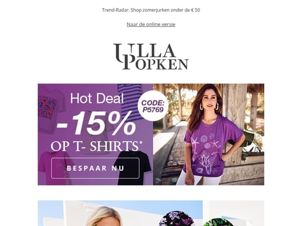 Nu of nooit: -15% op T-shirts 🕒