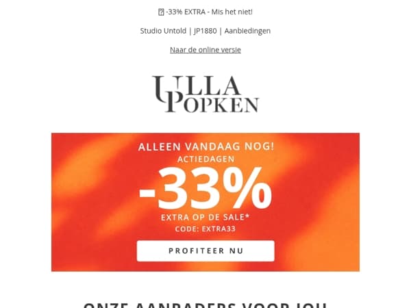 Meer is meer: -33% EXTRA op de sale