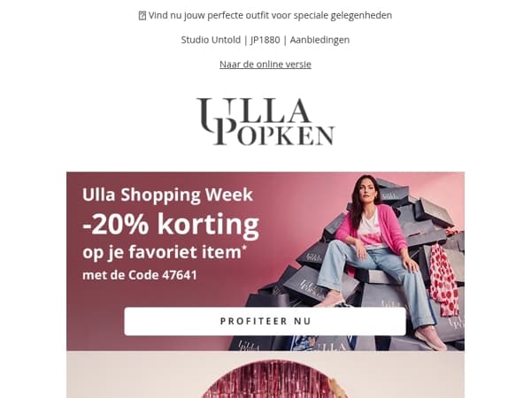 📢 Nu of nooit: 20% korting op jouw favoriete item!