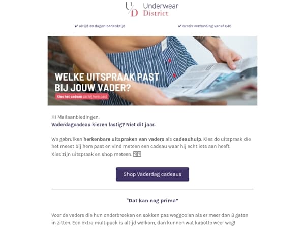 Welke zin zegt jouw vader altijd?