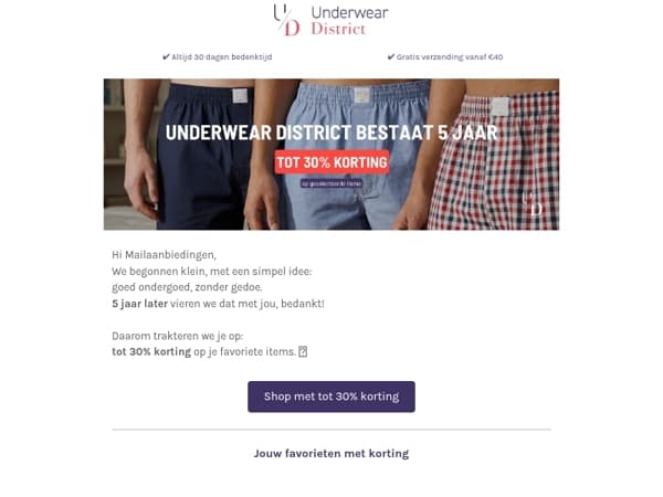 5 jaar Underwear District 🥳