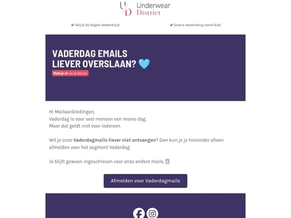 Wil je Vaderdag emails liever overslaan?