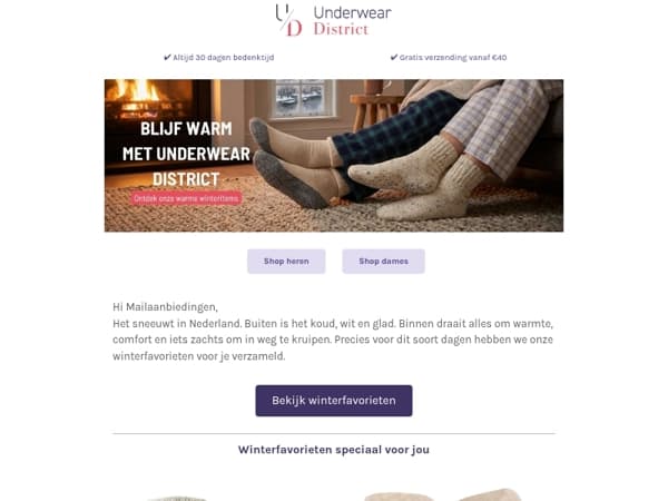 Sneeuw buiten, comfort binnen ❄️