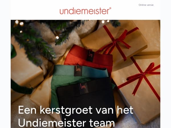 Een kerstgroet van het Undiemeister team