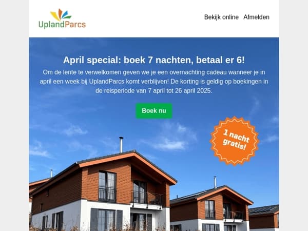 Voorjaarsdeal: een nachtje extra vakantie