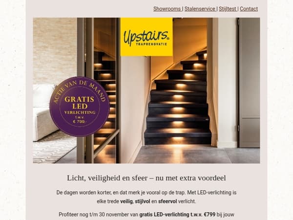 Laat je trap niet in het donker staan ✨