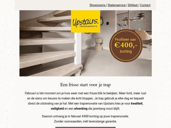 💛 Een frisse start voor je trap – €400 voordeel