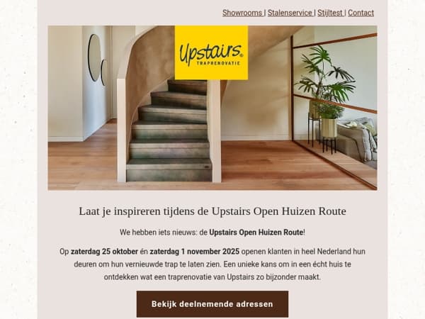 💛 Nieuw: de Upstairs Open Huizen Route - kom kijken bij échte klanten