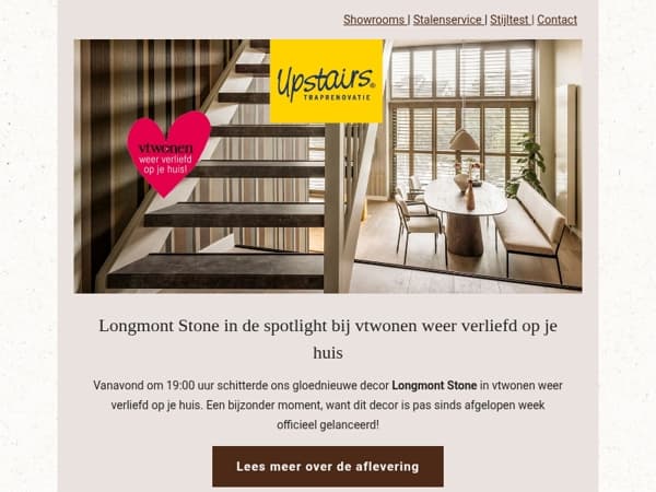 💛 Net op tv bij vtwonen: ons nieuwe decor Longmont Stone!