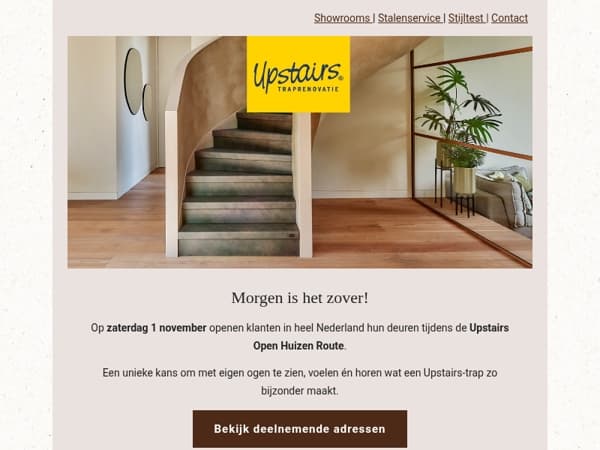 💛 Morgen is het zover: ervaar een Upstairs trap bij jou in de buurt