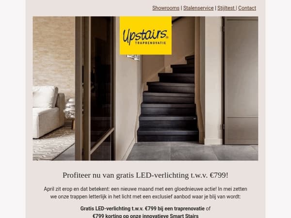 Laat je trap stralen – met gratis trapverlichting ✨