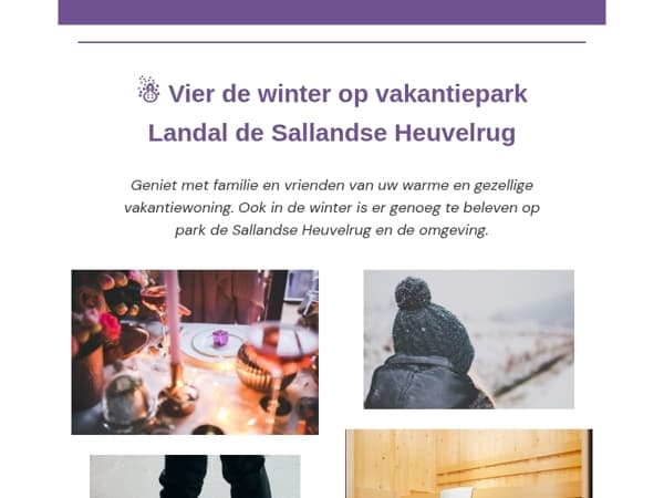 Winter op Landal de Sallandse Heuvelrug 🏡