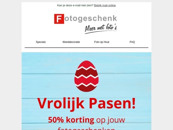 🐣 Vrolijk Pasen! Tot 50% korting op jouw fotoproducten